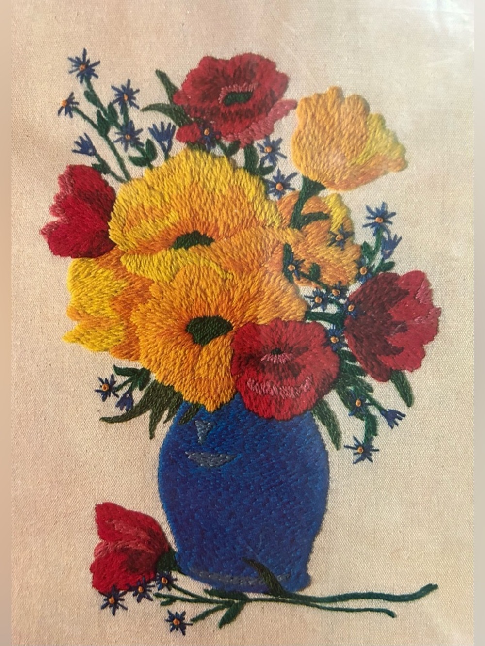 VTG Creatique Floral Crewel Embroidery Kit 11x14 NEW NOS Flower Needlepoint